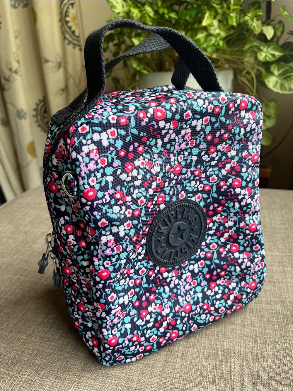 Kipling Floral Insulated Lunch Tote Bag